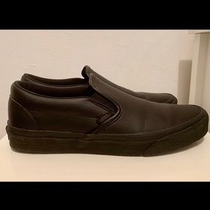 SOLD!!! Vans classic slip-on mono Black Leather